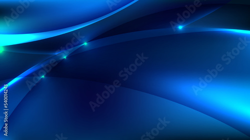 Abstract technology blue neon glowing energy light effect on dark background