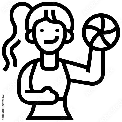 Sportswoman icon