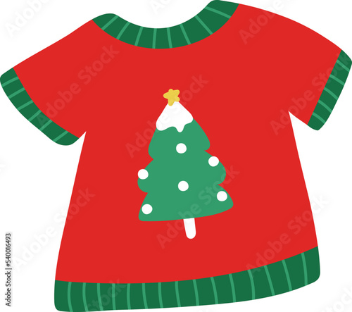 Christmas Cozy Shirt Clothing Handdrawn Illustration