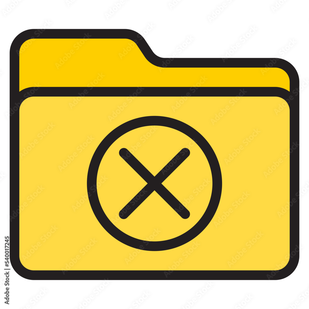 Obraz premium Folder color line style icon