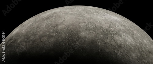 3D illustration of the planet Mercury.