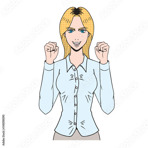 元気ずける白人女性