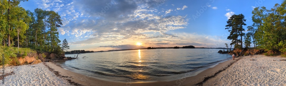 beach sunset panorama