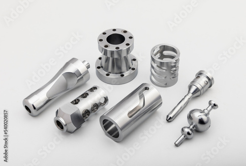 precision turned metal components  made on CNC machines for engineering applications
 photo
