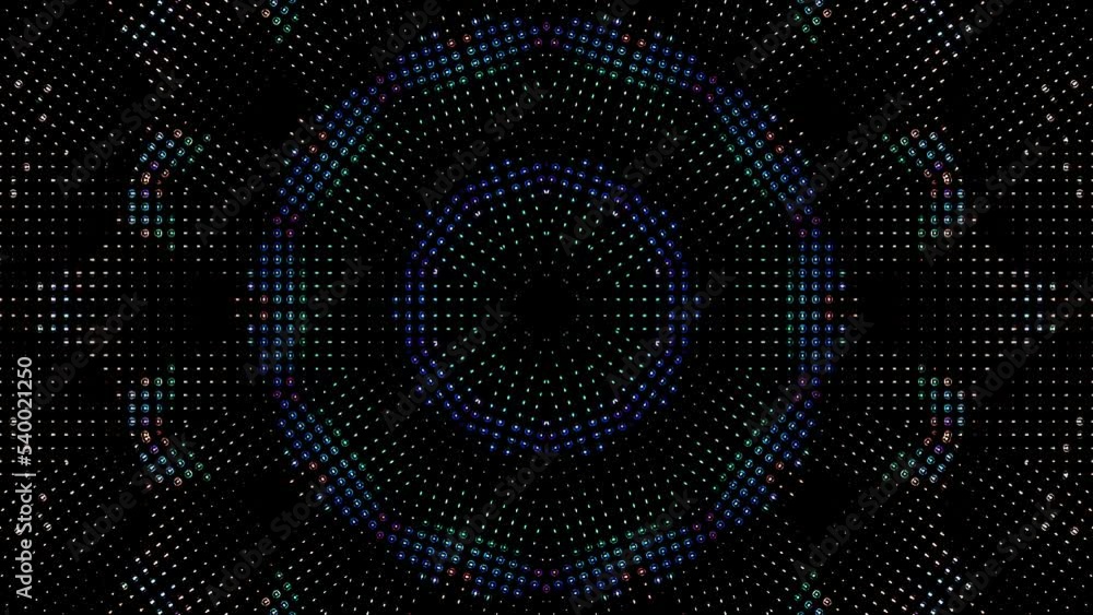Animated 3D abstract.Curved lines and colorful light points for background,seamless circle Animated 3D abstract.Curved lines and colorful light points for background,seamless circle