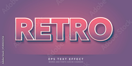 retro 3d editable text effect
