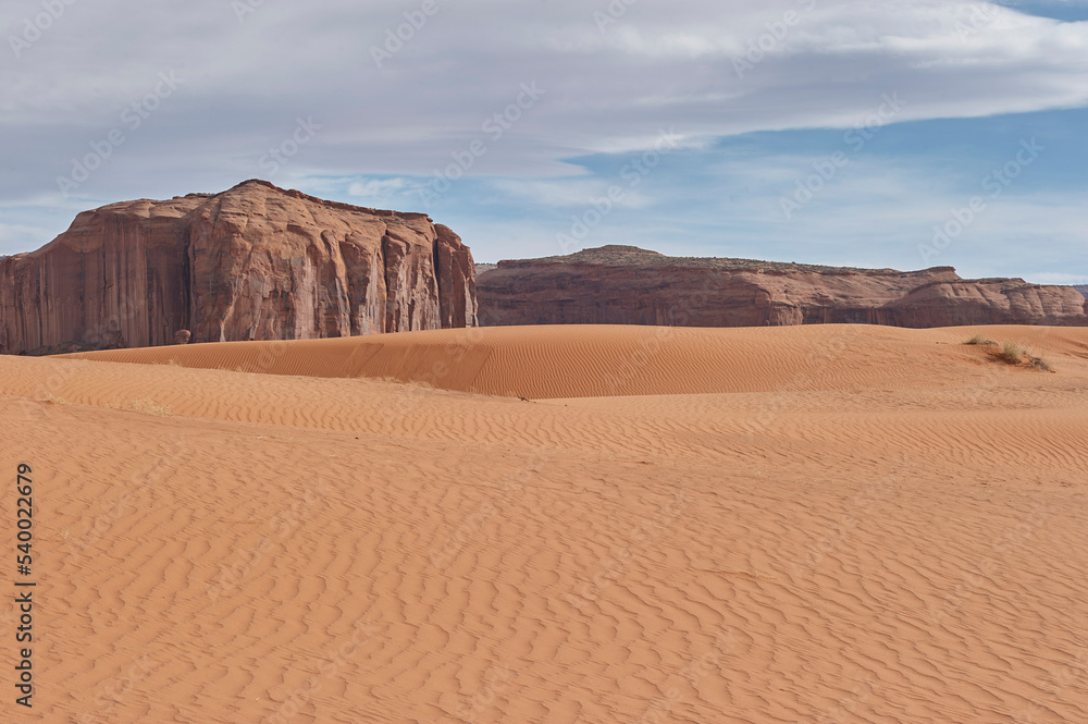 butte and desert sand foreground butte and desert sand foreground