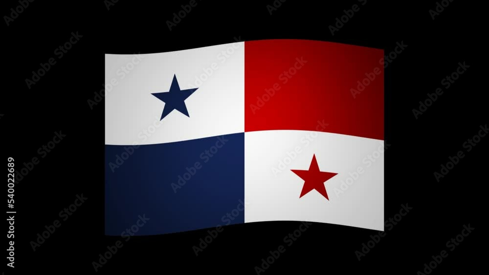 Panama Waving Flag Looping Transparent Animation Panama Waving Flag Looping Transparent Animation
