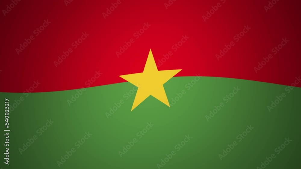 Burkina Faso Waving Flag Looping Animation Background Burkina Faso Waving Flag Looping Animation Background