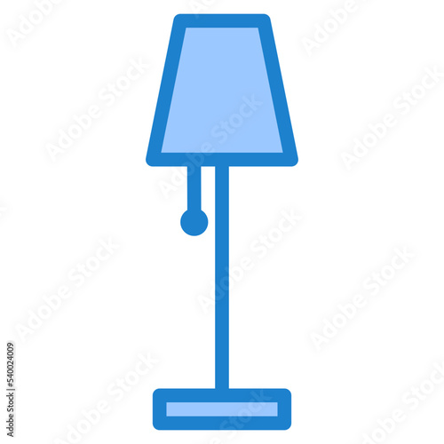 Lamp blue style icon