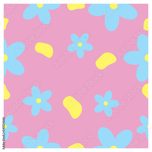 Cute floral seamless pattern in vector. Flower background.