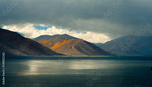 Pangong lake nice artwork and beautiful illustrate images