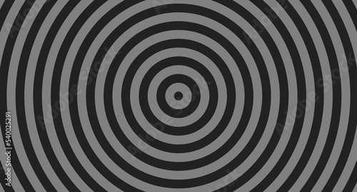 Black and gray Concentric circles background. Vector illustration