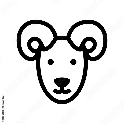 Wild Goat Vector Icon