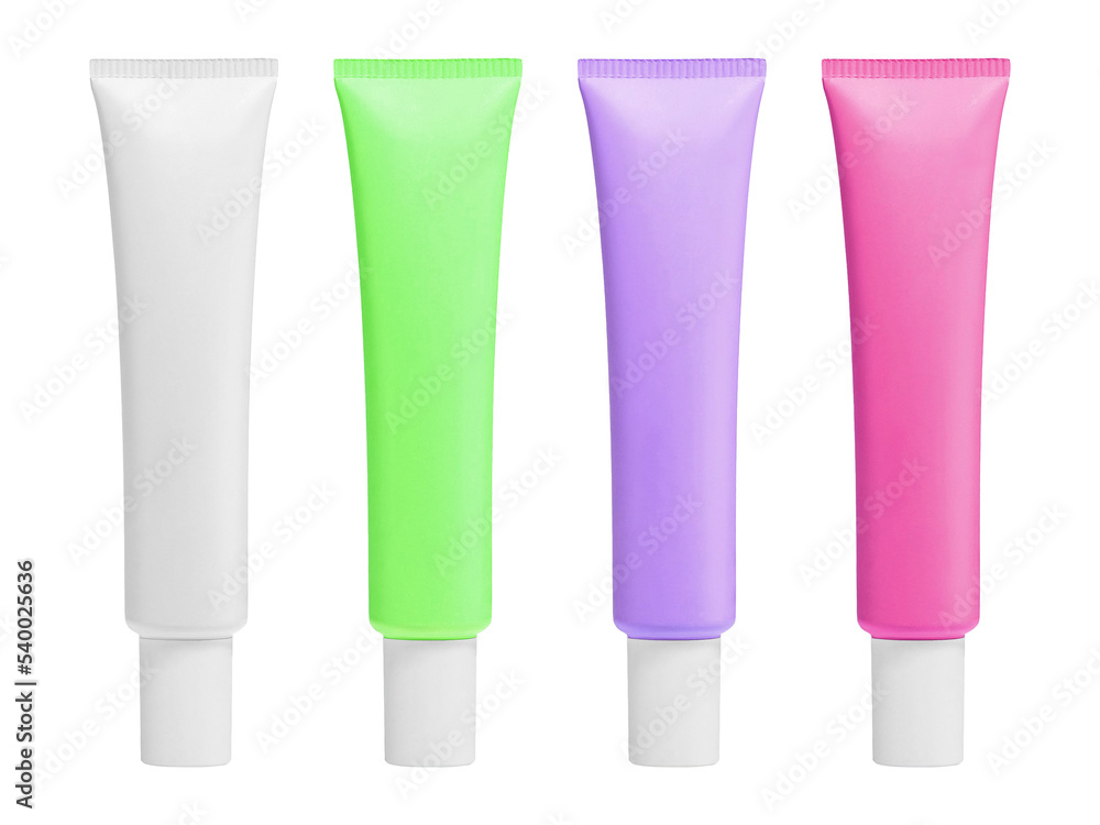 Collection of cosmetic tube isolated Collection of cosmetic tube isolated