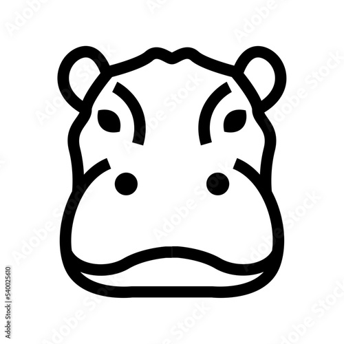 Hippopotamus Vector Icon