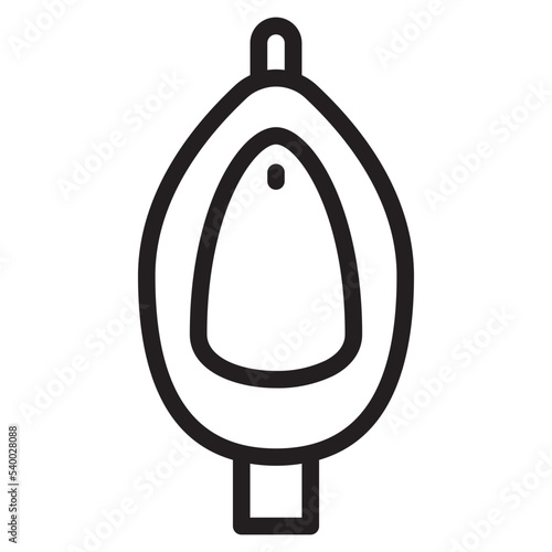 Urinal outline style icon