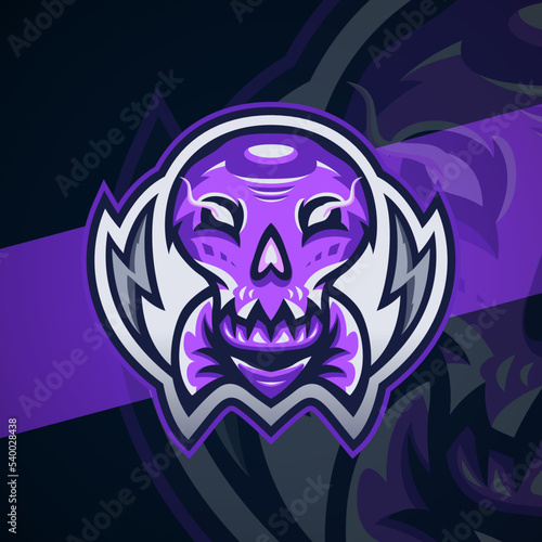 Purple Skull Esports Logo — Undead Gaming Emblem