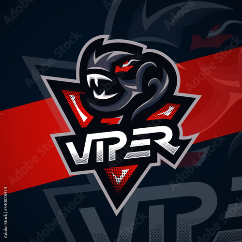 Viper Snake Esports Logo — Gaming Mascot Emblem