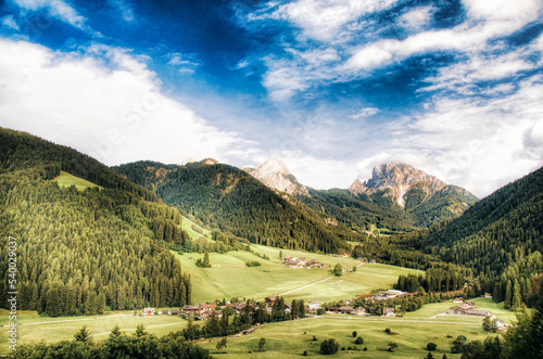 the splendid Val Pusteria in the heart of the Dolomite mountains in Trentino Alto Adige, on the border with Austria © roberto muratore