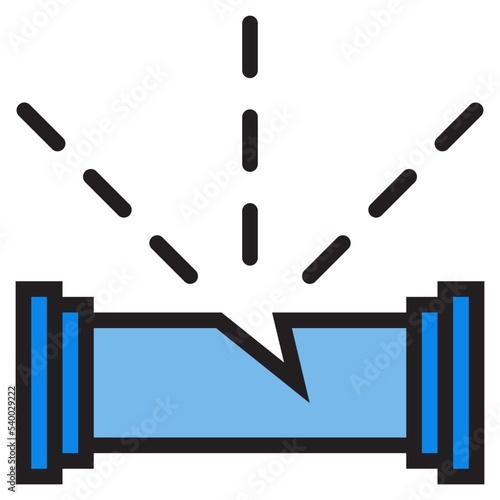 Leak color line style icon