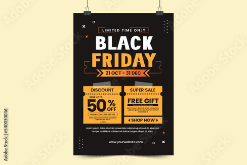 Black Friday Sale Poster or Flyer Design Template