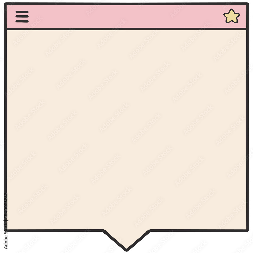 Message Pop-up Window Frame Mockup Message Pop-up Window Frame Mockup