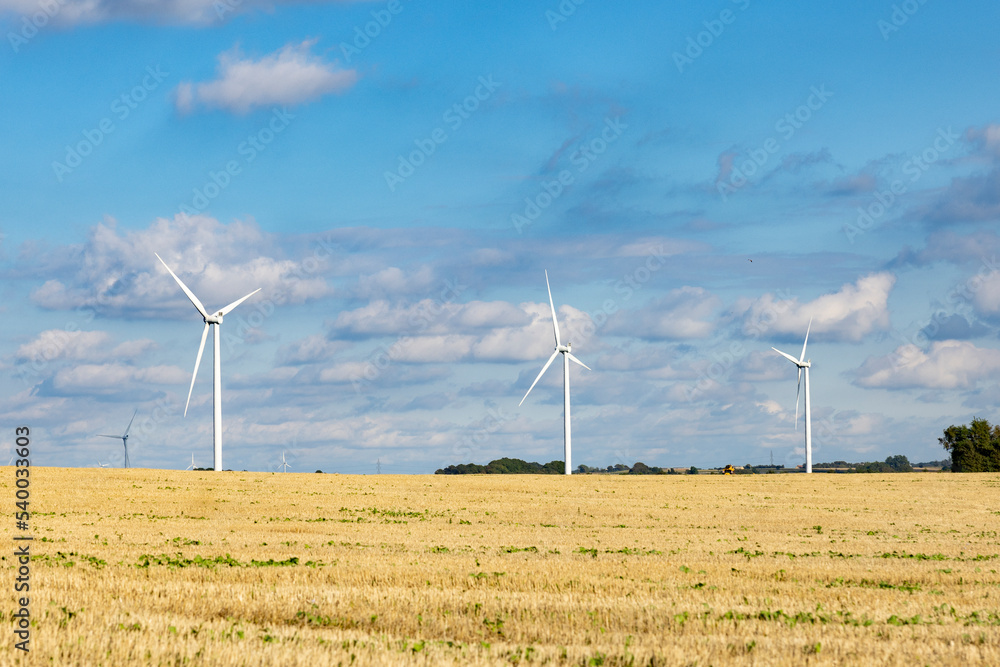 Wind turbin - On the country road in the Limfjord area, Denmark, Europe Wind turbin - On the country road in the Limfjord area, Denmark, Europe