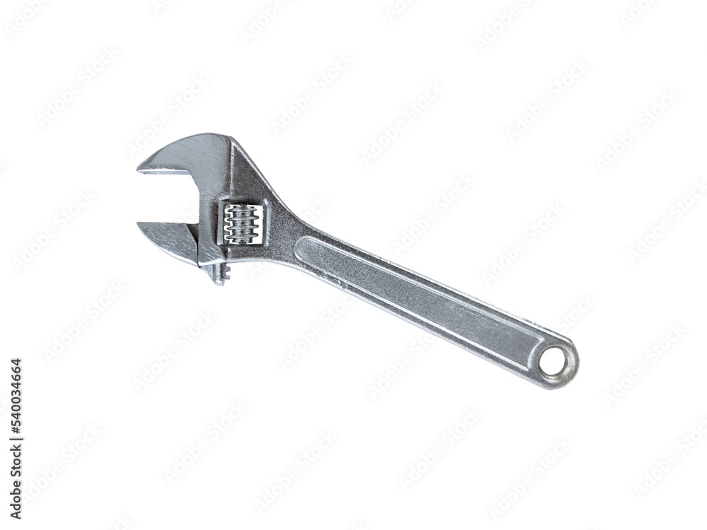 Adjustable wrench isolated on white background Adjustable wrench isolated on white background