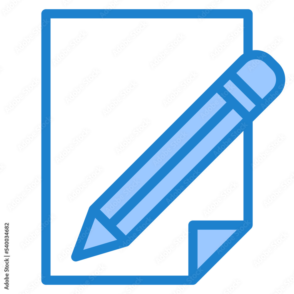 Pencil blue style icon Pencil blue style icon
