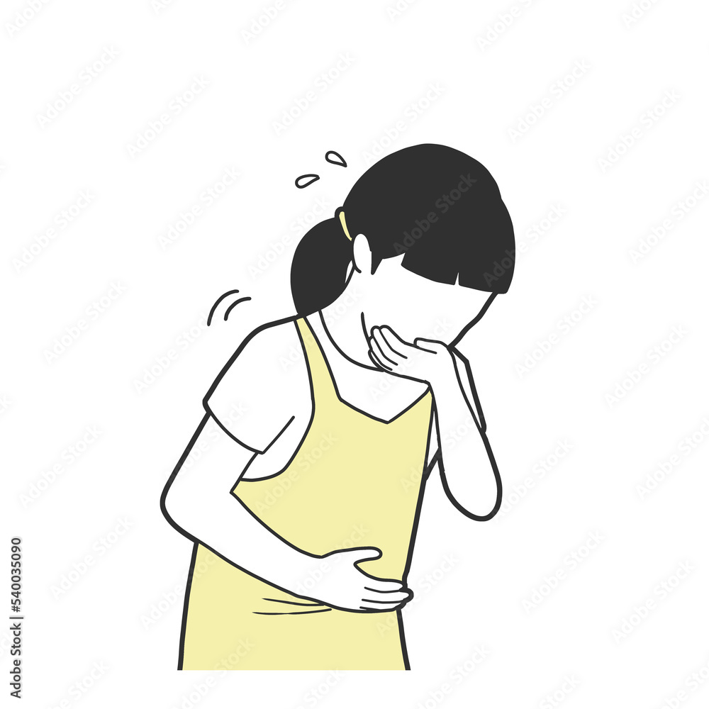 구토 구역 질환 증상 의학 일러스트 ilustração do Stock | Adobe Stock