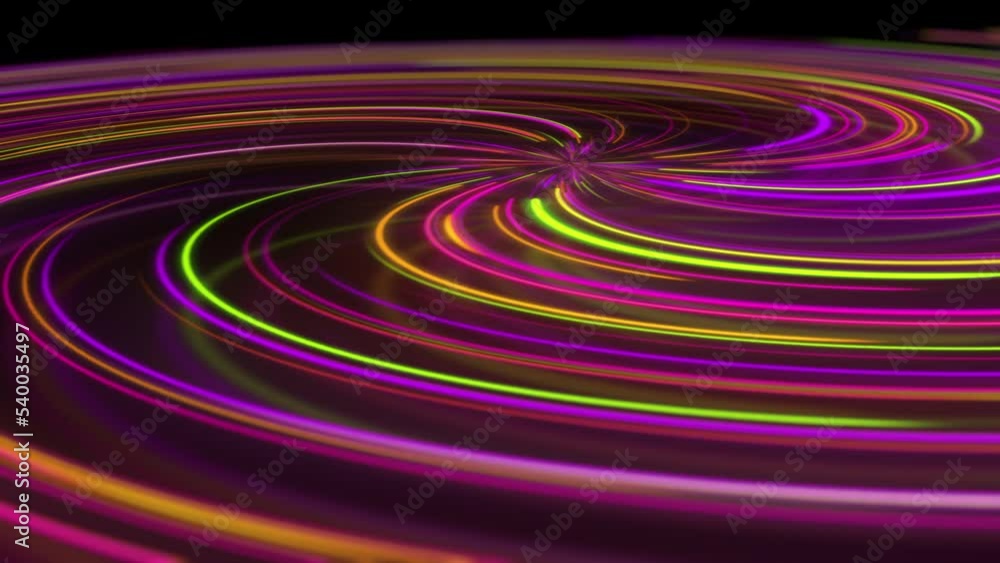 Abstract neon spiral with reflection. Bright and colorful curved light paths in different colors. Glowing hypnotic lines, virtual reality, speed of light, spatial and temporal strings
Abstract neon spiral with reflection. Bright and colorful curved light paths in different colors. Glowing hypnotic lines, virtual reality, speed of light, spatial and temporal strings