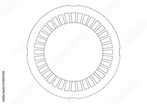 Lamination for stator 3D rendering