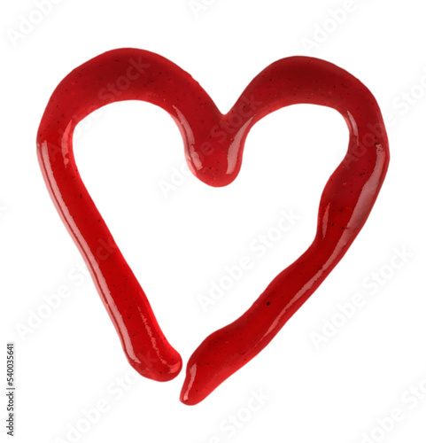 Heart Symbol Made of Ketchup Isolated