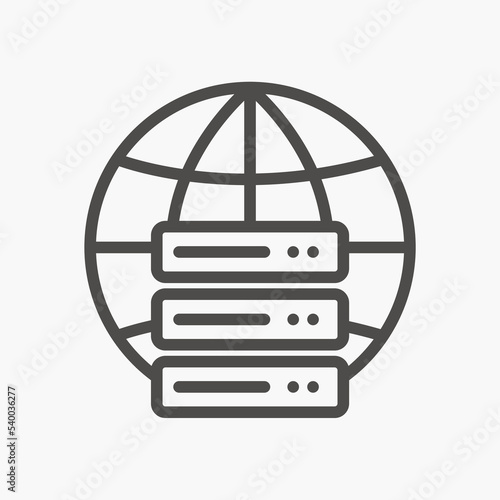 data server vector icon isolated. Vector illustration internet, data, database sign symbol