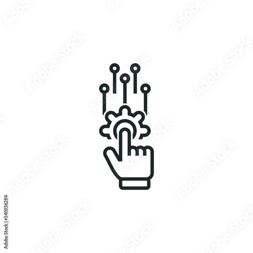 Digital technology adoption icon isolated on white background