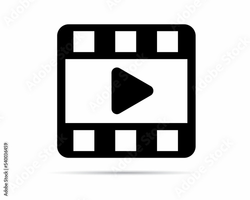 Rotate white background video vector icon