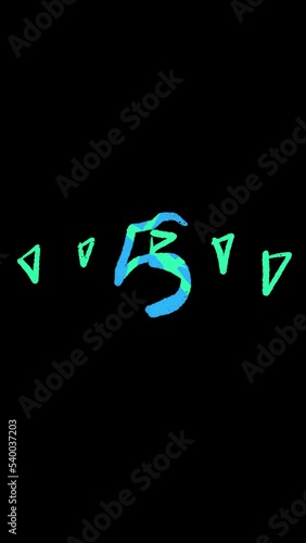 4K vertical countdown handwriting animation with QuickTime Alpha Channel Prores4444 photo