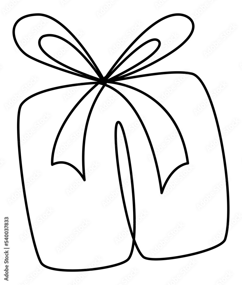 Present box continuous line Present box continuous line