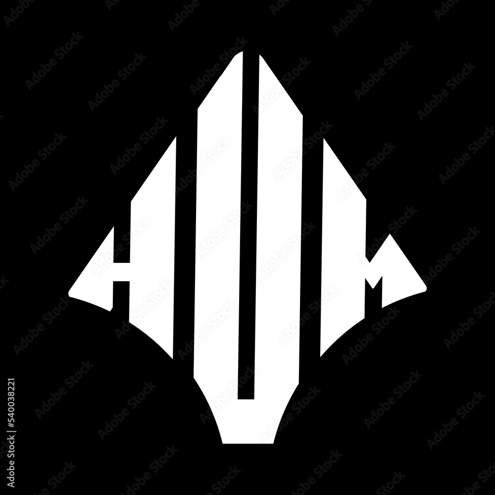 HUM logo. HUM logo letter logo design vector image. HUM letter logo ...