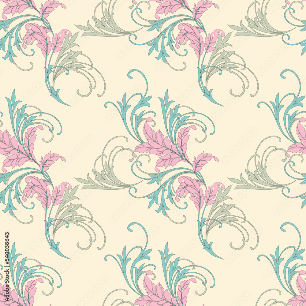 Abstract ornamental flower seamless pattern Abstract ornamental flower seamless pattern