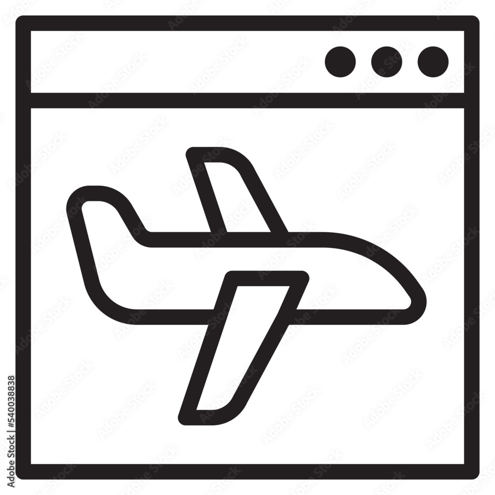 Landing page outline style icon Landing page outline style icon