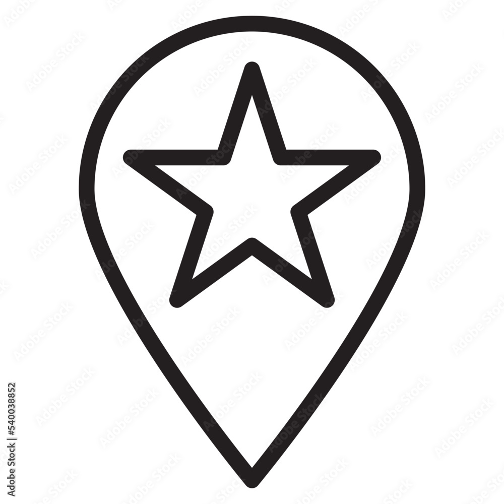 Local seo outline style icon