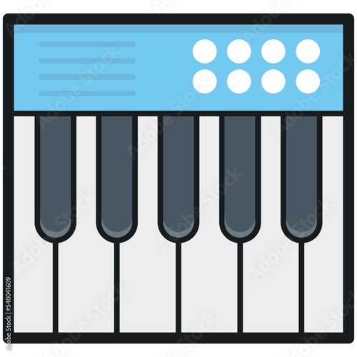 Piano Keyboard Vector Icon