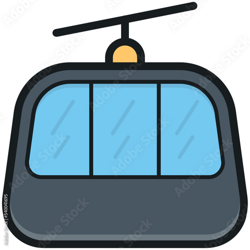 Ropeway Vector Icon