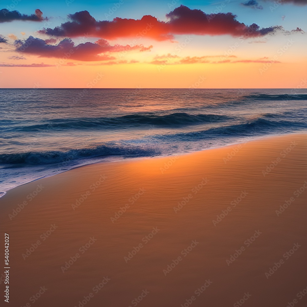 Obraz premium sunset on the beach