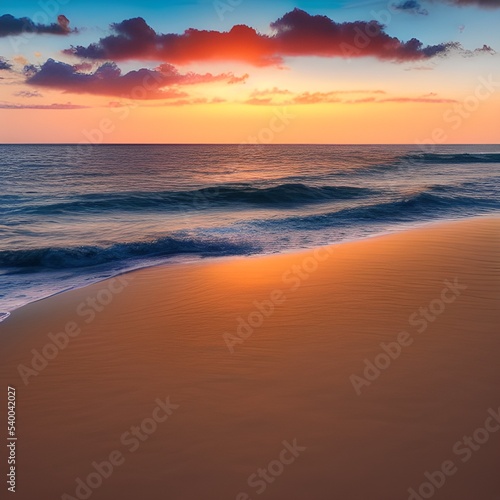 sunset on the beach