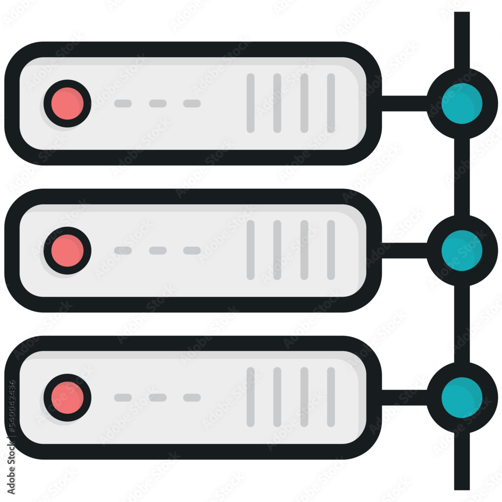 Network Server Vector Icon Network Server Vector Icon
