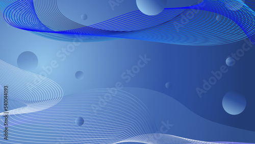 Fototapeta Naklejka Na Ścianę i Meble -  Abstract blue background with curve wave line