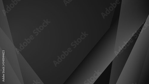 Dark deep black dynamic abstract vector background. Modern creative premium gradient. Cover of business presentation banner for abstract black background with texture